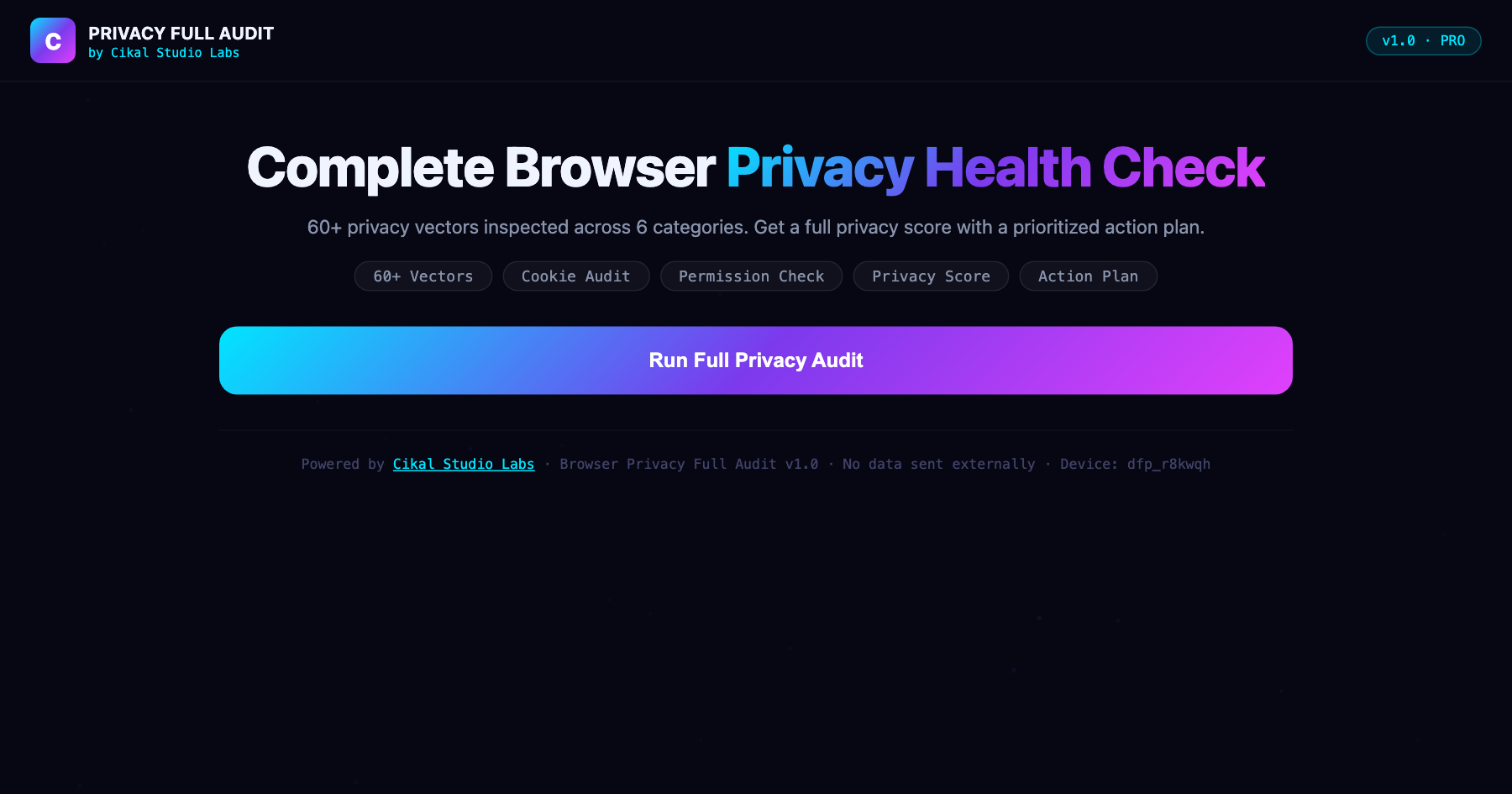 Browser Privacy Full Audit screenshot