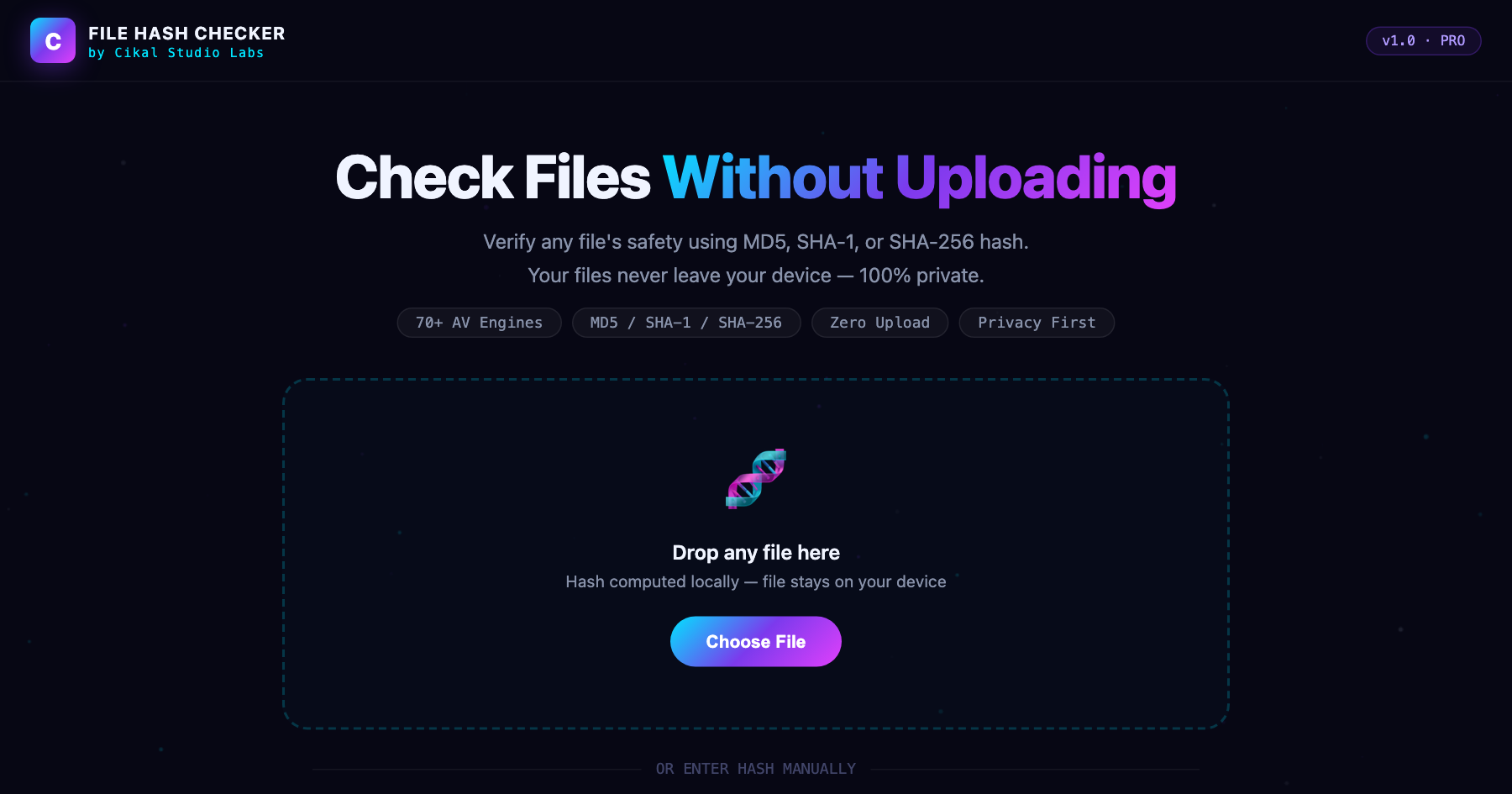 File Hash Malware Checker screenshot