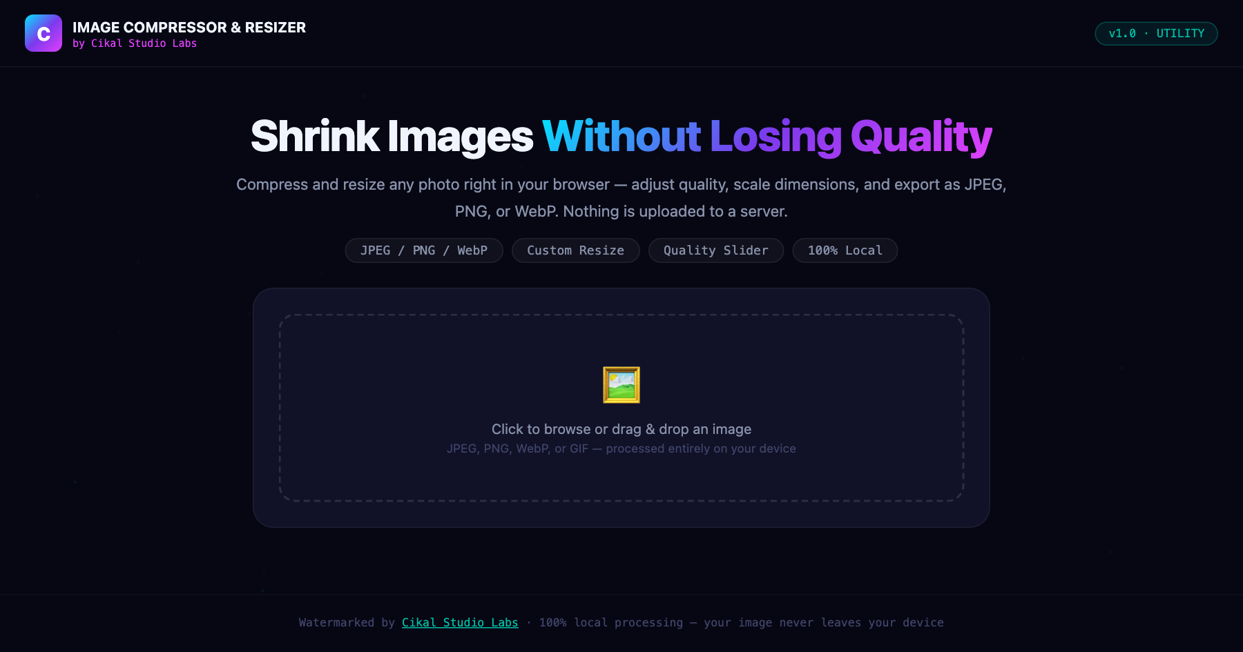 Image Compressor & Resizer screenshot