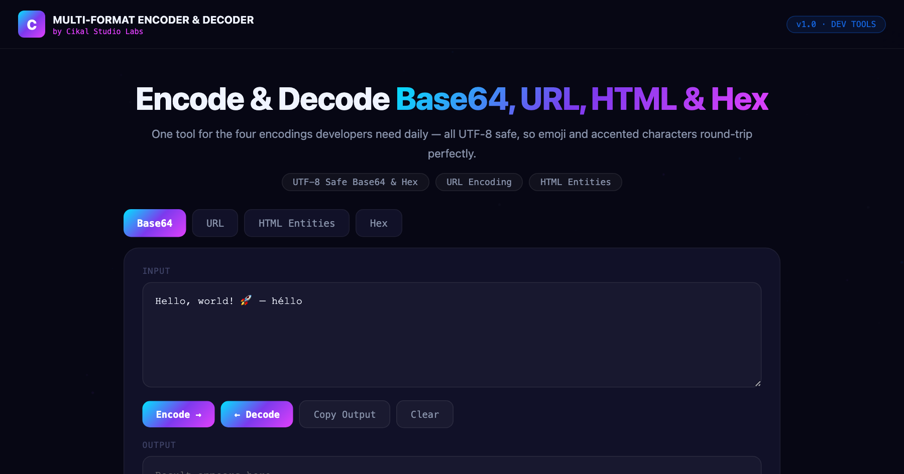 Multi-Format Encoder & Decoder screenshot
