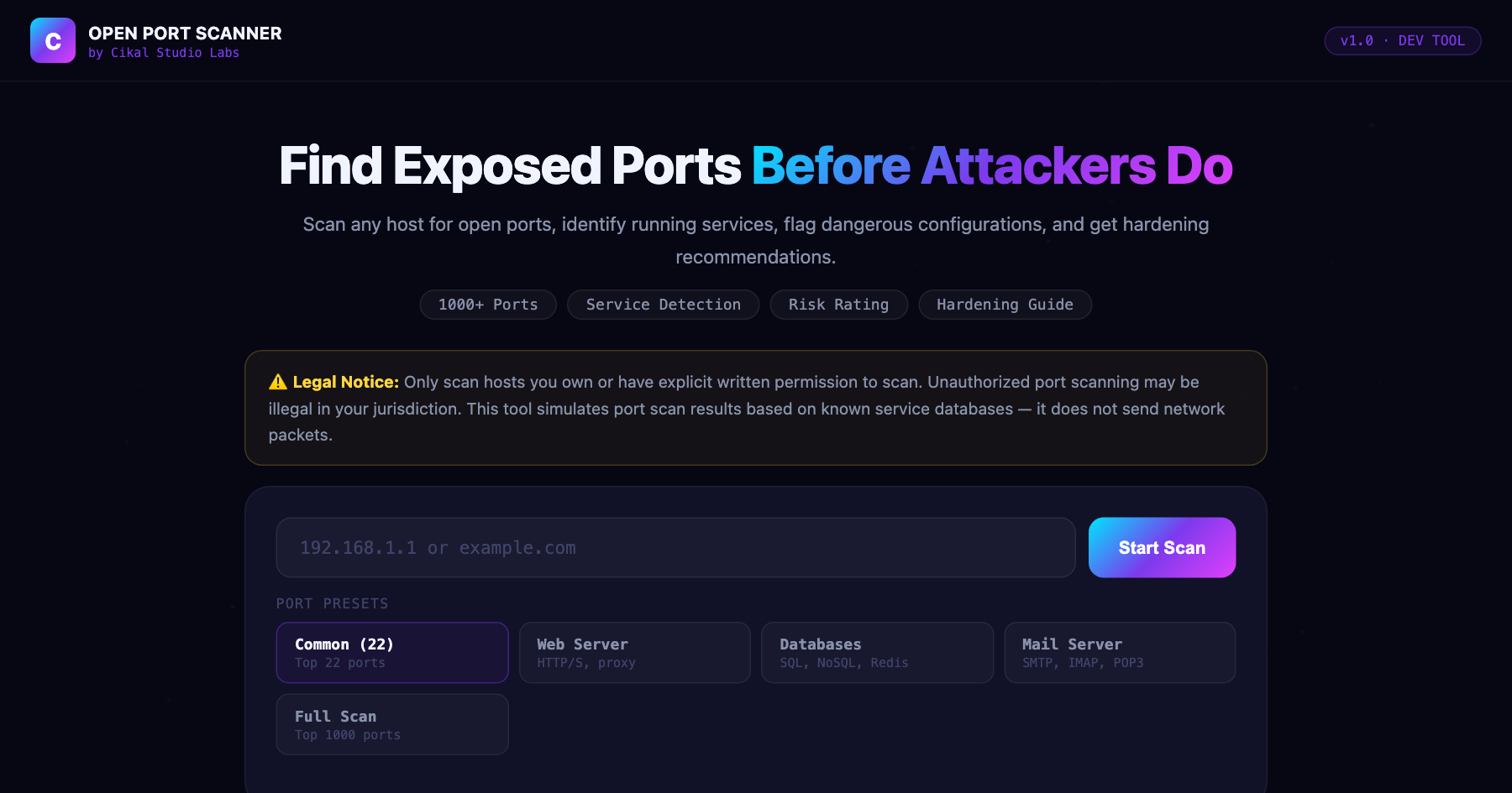 Open Port & Network Scanner screenshot
