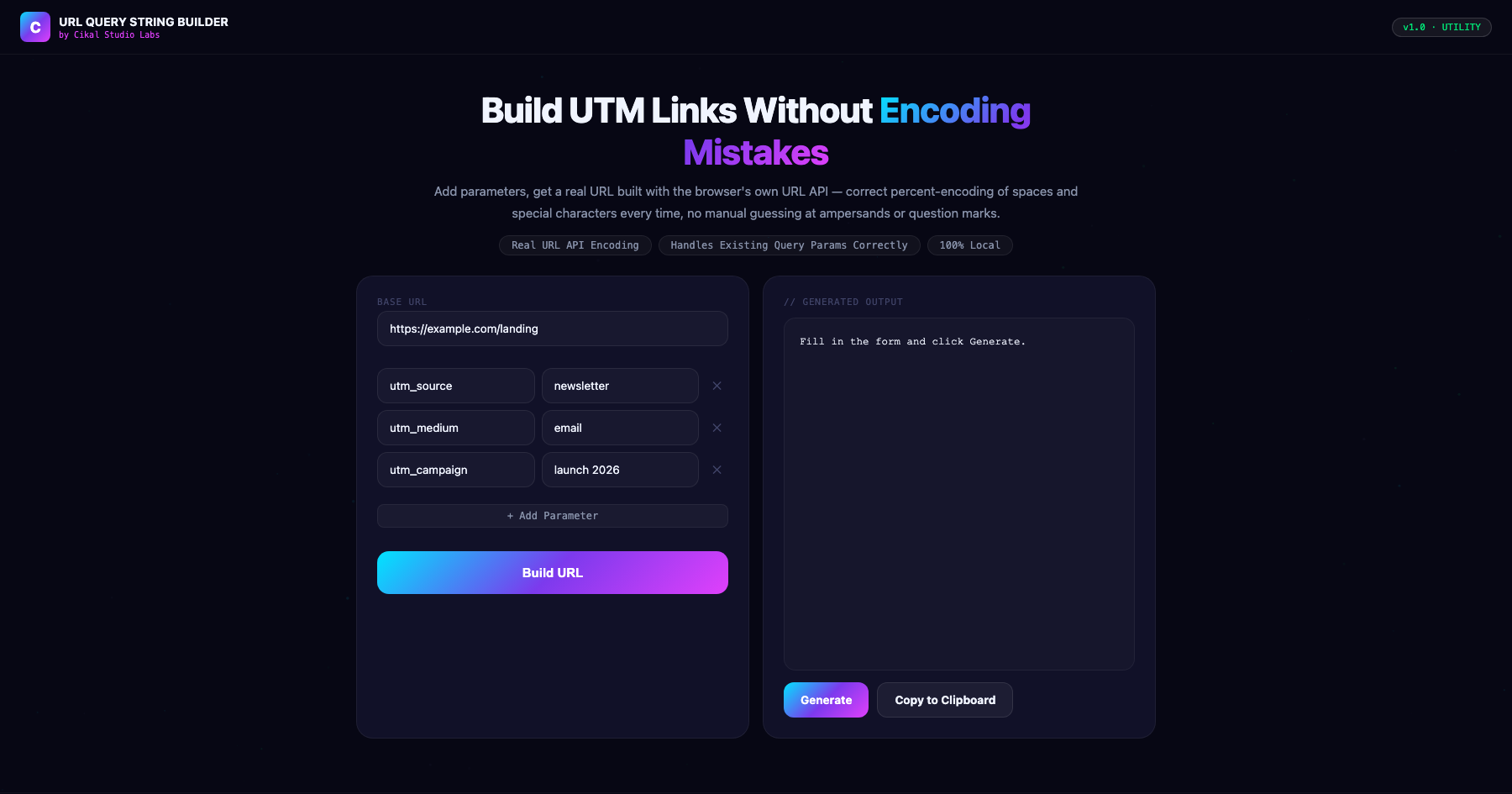 URL Query String Builder screenshot
