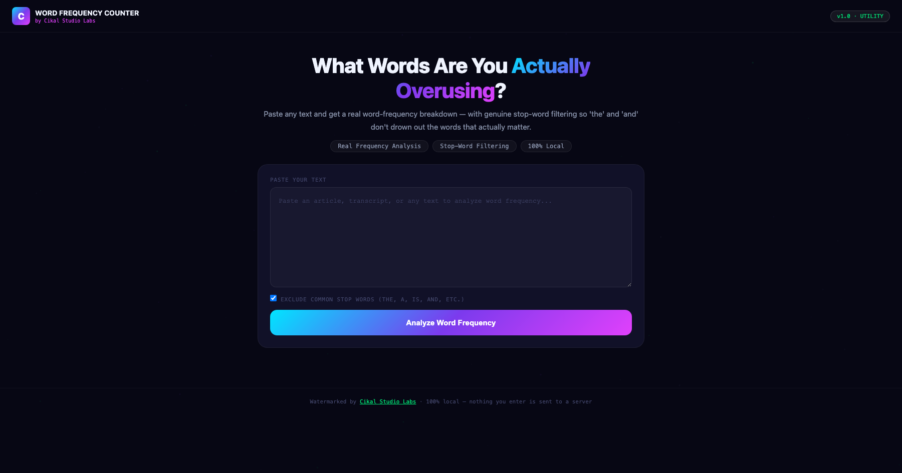Word Frequency Counter screenshot